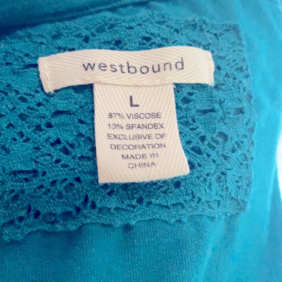 EUC Westbound Size Large Midi Shift Dress w/Ruffle - Picture 3 of 4